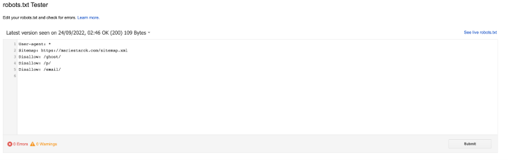 Robots.txt File With No Errors