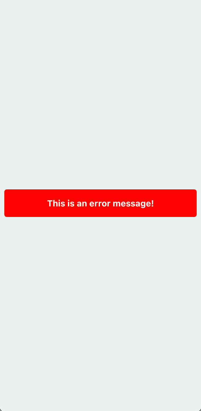 Textprompt Error Message View