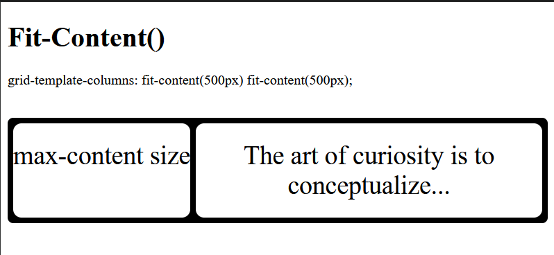fit content property css grid template columns