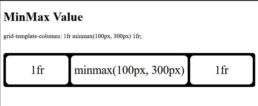 minmax value css grid template columns