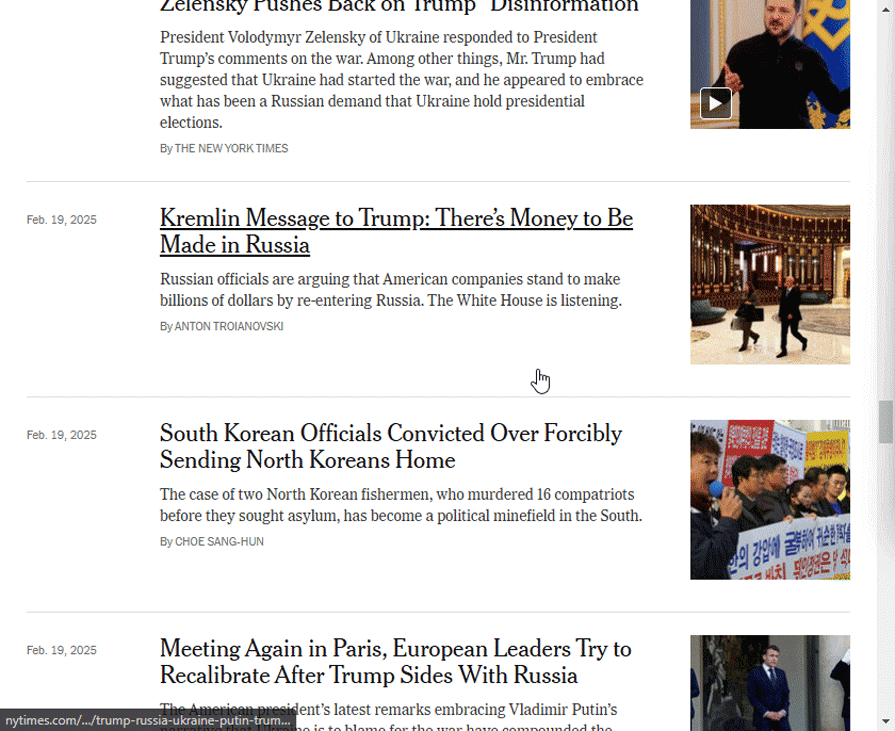 New York Times Hybrid Paginated And Infinite Scroll Approach