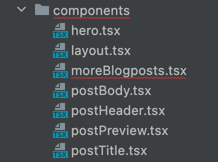 Alinea and React Blog Components Folder Structure