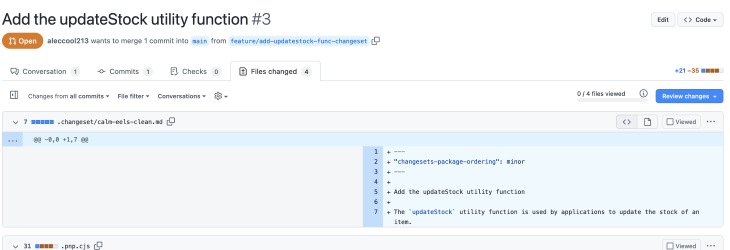 Changeset File Pull Request