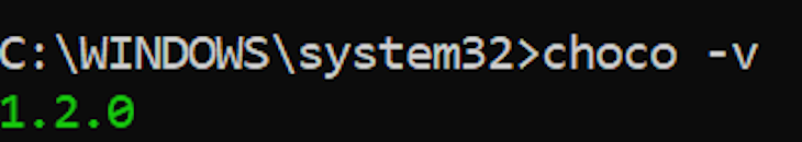 Checking The Version Of Chocolatey That Was Installed