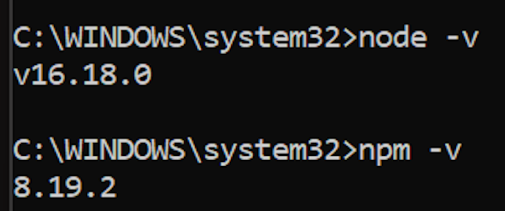 Checking Node And NPM Versions