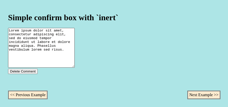 Confirm Box Demonstration