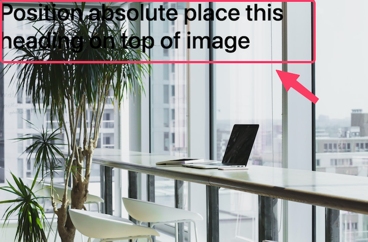 Stock Image Of Turned Off Open Laptop On Long White Table In Front Of Glass Windows With Decorative Tree To Left And Red Box And Arrow Pointing To Simple Text Overlay