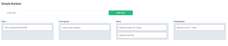 Basic Kanban Board 