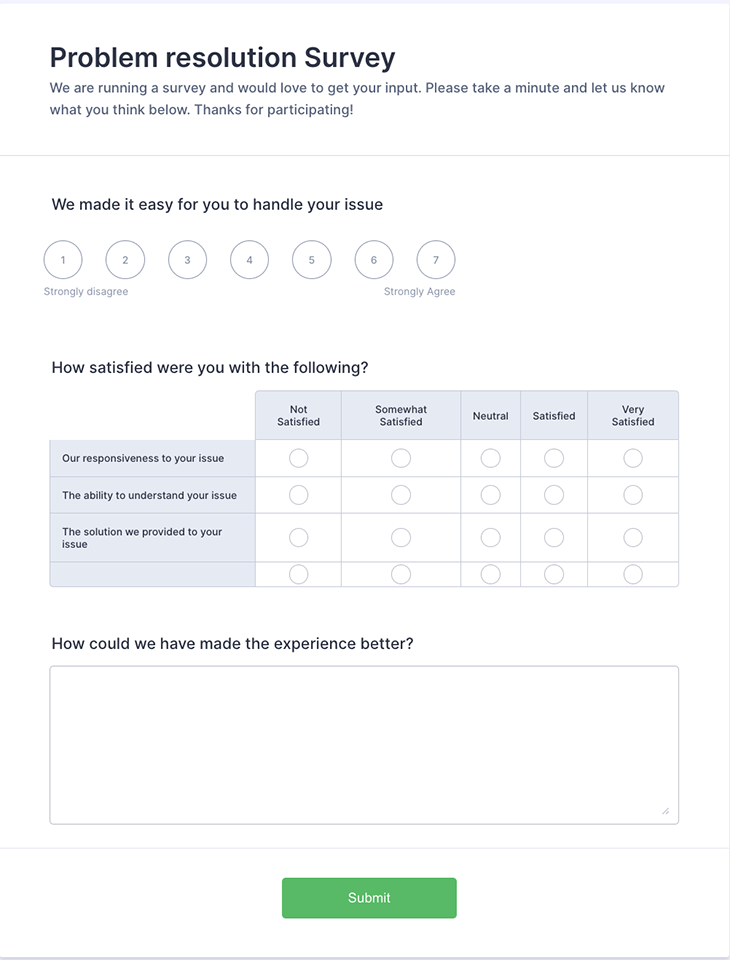 Screenshot Of Sample CES Survey