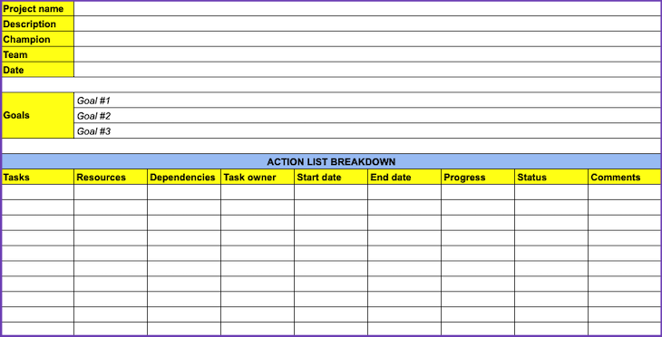 Action Plan Template