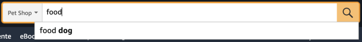 Amazon Search Bar Organization