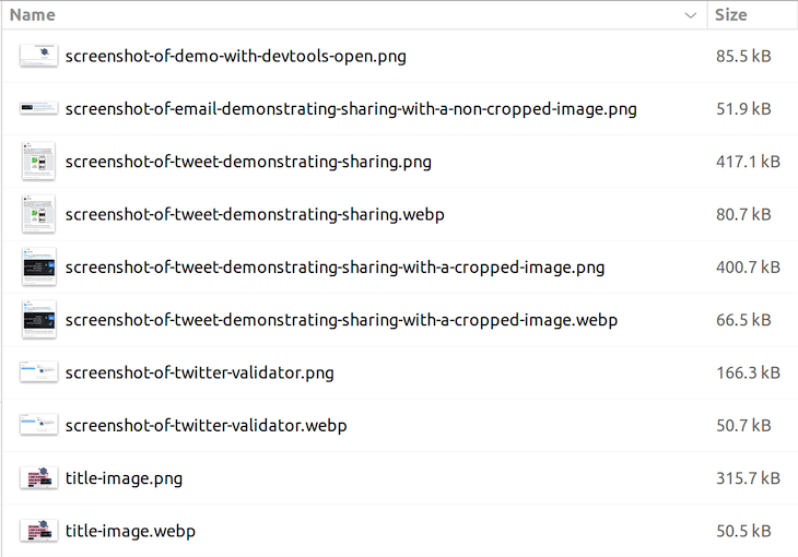 Images After Optimization Tinify Tiny API Reduced Sizes