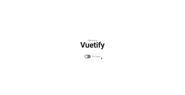 User Shown Clicking Toggle To Dynamically Switch Between Light And Dark Vuetify Themes