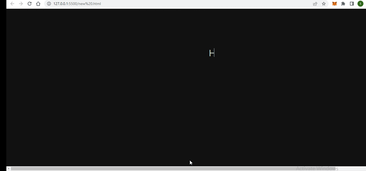 Black Screen With Two Lines Of Light Text Reading "Hello. MY Name Is Temitope" On Line One And "And This Is A Typewriter Effect" Appearing Letter By Letter From Left To Right Starting On Line One Before Moving To Line Two While A Cursor Blinks