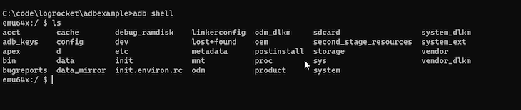 Terminal Open With Black Background And White Text Showing Directory Listing