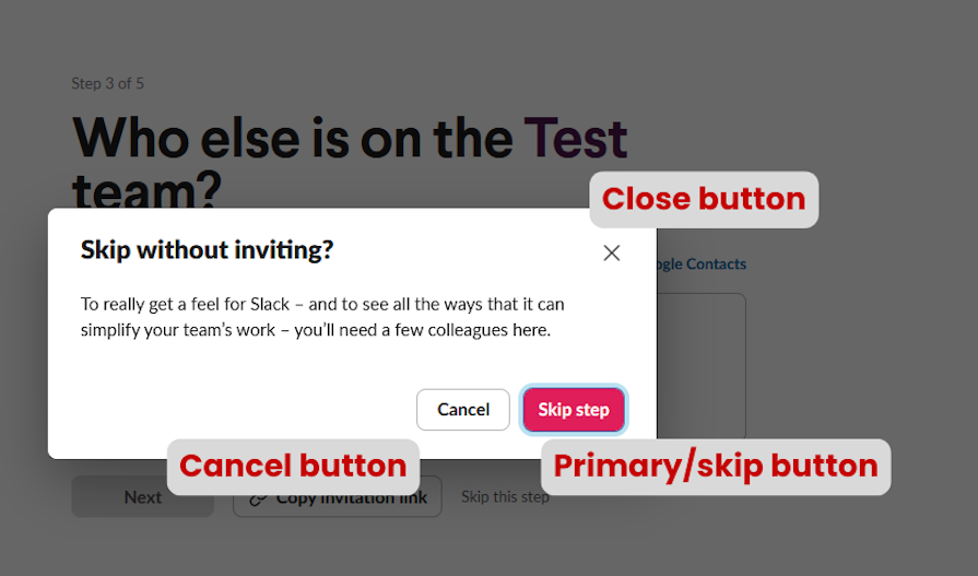 Example Of Making Modal Easily Dismissible