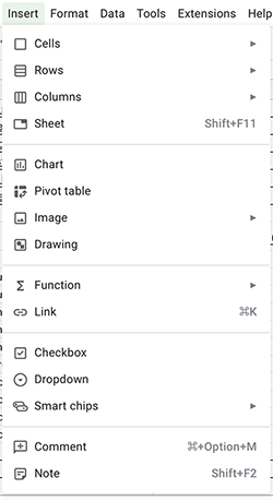 Screenshot For How To Insert Chart On Google Sheets