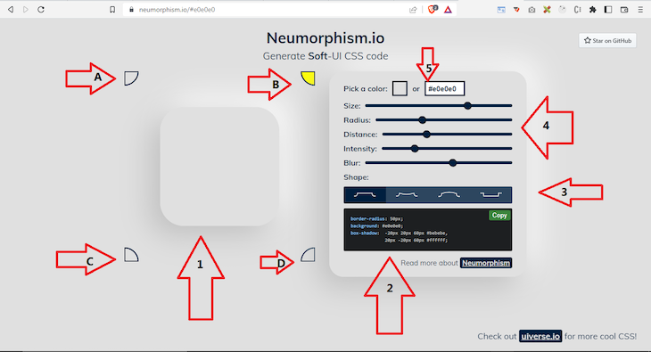 Neumorphism CSS Generator