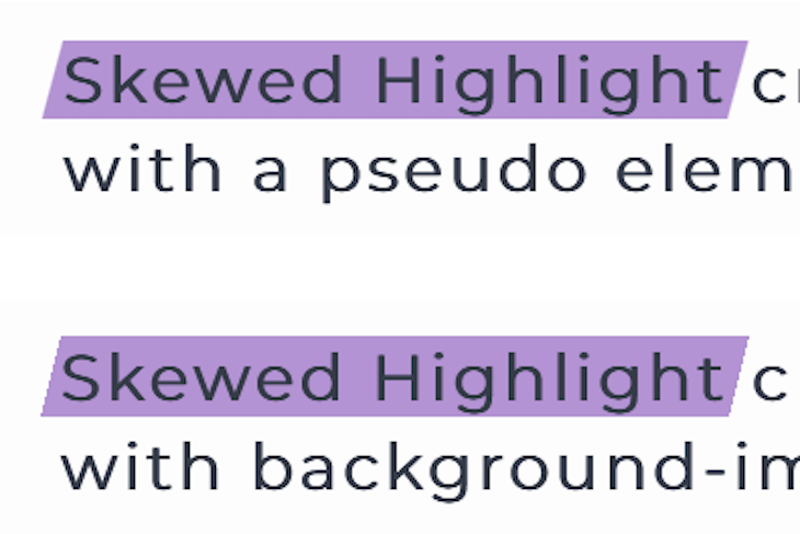 Pseudo-Element Skewed Highlight Example