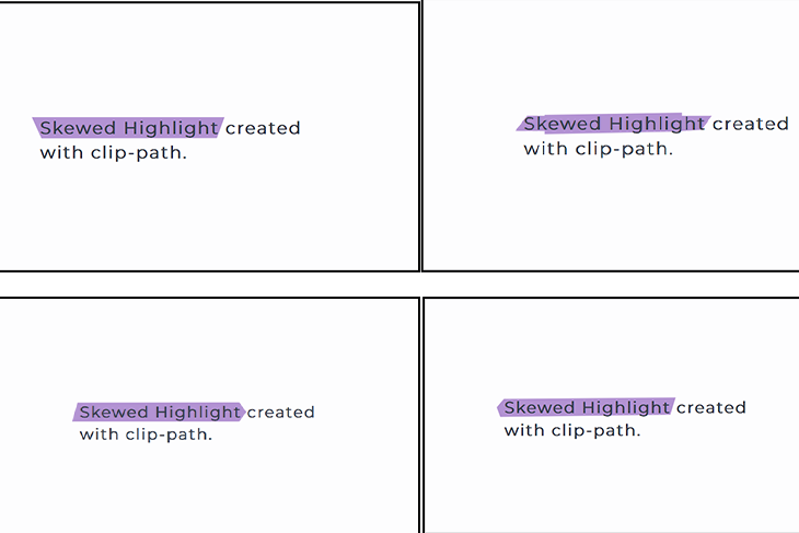 Skewed Highlight With Clip-Path Full