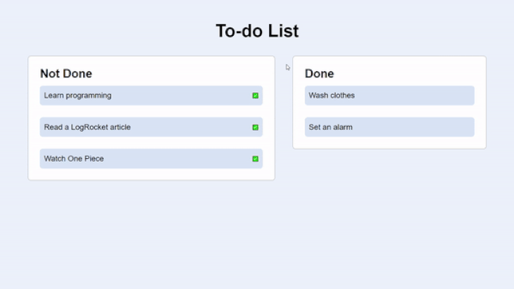 Demo of a To-Do App Using the View Transitions API 