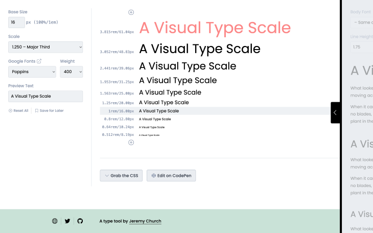 Visual Type Scale