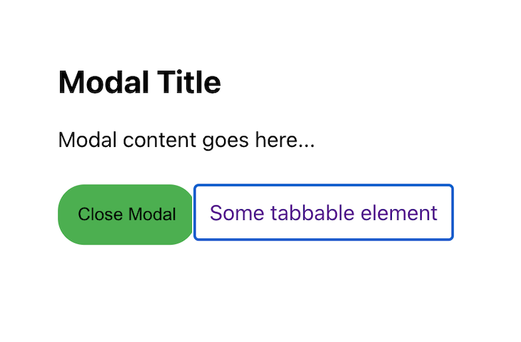 The A Href Link Focused When Modal Is Open