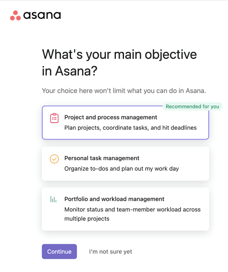 Asana Objectives