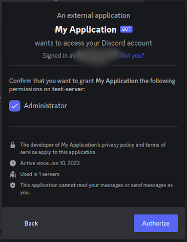 Discord Developer Portal — My Applications