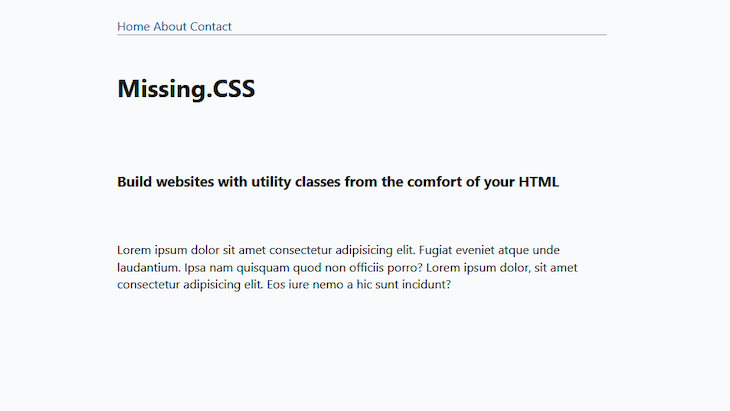 Missing.css Markup