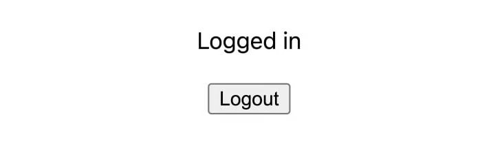 Button Informing That A User Is Logged In
