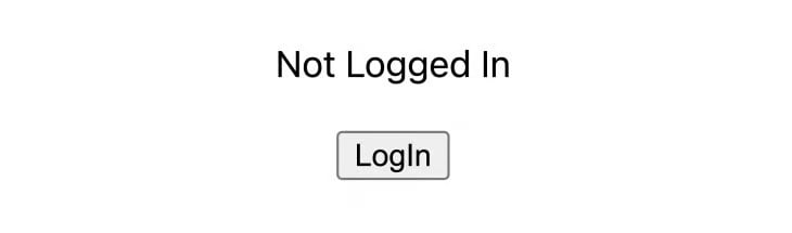 Button Informing That A User Is Not Logged In