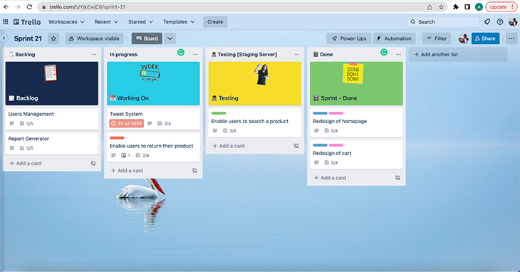 Virtual Scrum Board