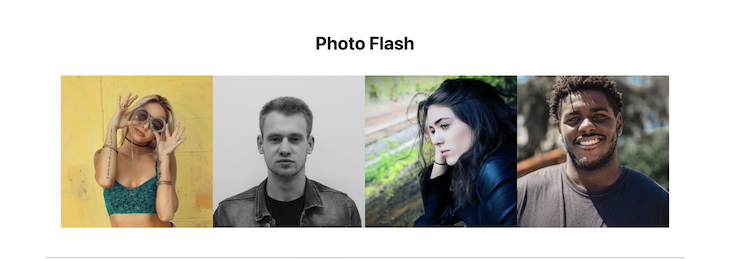 Building the Photo Flash Section With Sakura CSS