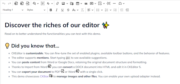 CKEditor 5 Text Editor