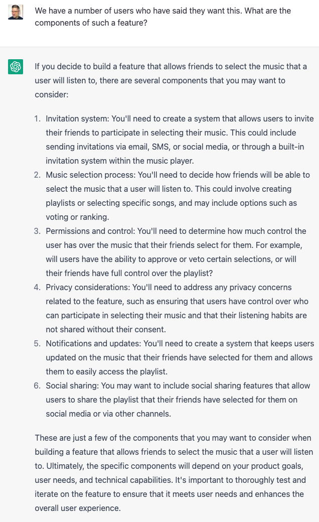 Components Of A Music Sharing Feature