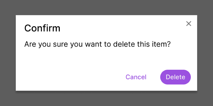 Confirm Delete Button