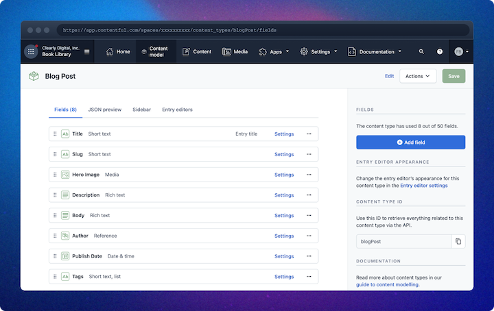 Contentful Content Model