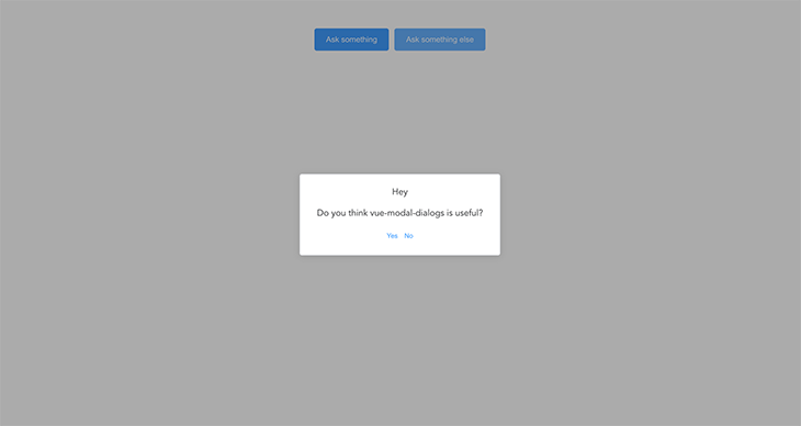 Dialog component example 1
