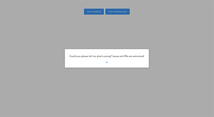 Dialog component example 2