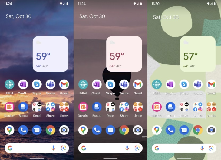 Google Pixel UI Comparisons