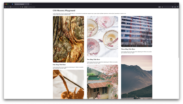 Project Images In Masonry Layout Using Experimental Css Grid Feature Displayed In Firefox Nightly