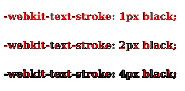 Increasing Stroke Width CSS Stroked Text