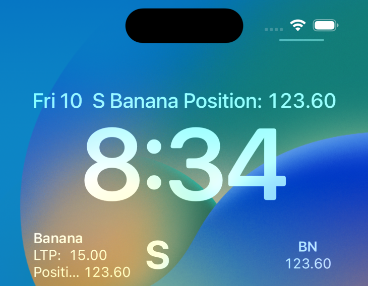 iOS Lock Screen With Circular Widget