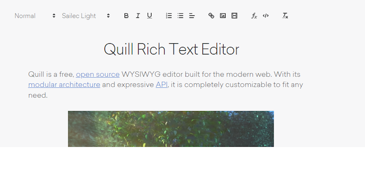 Quill Text Editor
