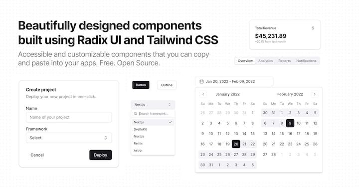 Shadcn/UI Component Library