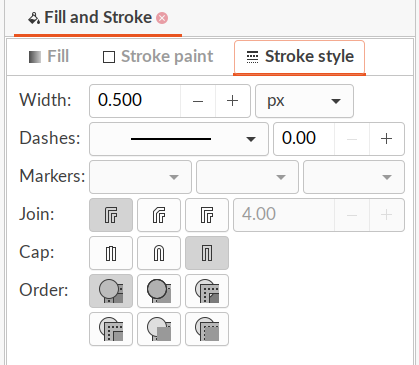 Stroke Style Panel Inkspace Vector Graphics Editor
