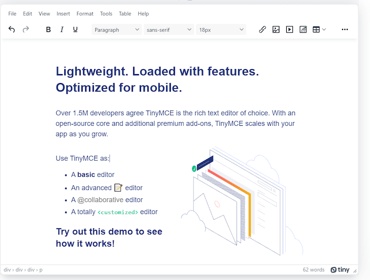 TinyMCE Text Editor