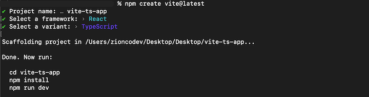 Creating Vite Project From Terminal