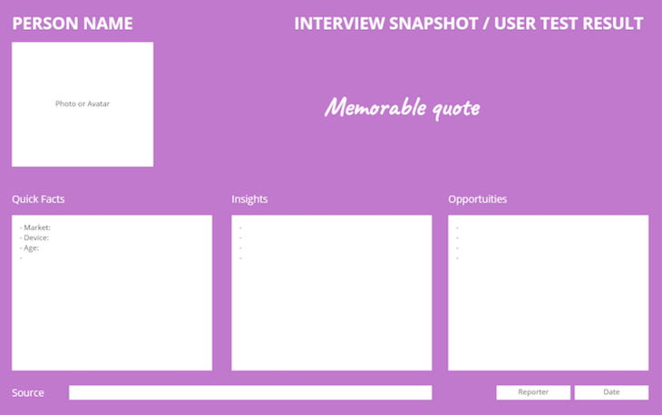 Interview Snapshot Template